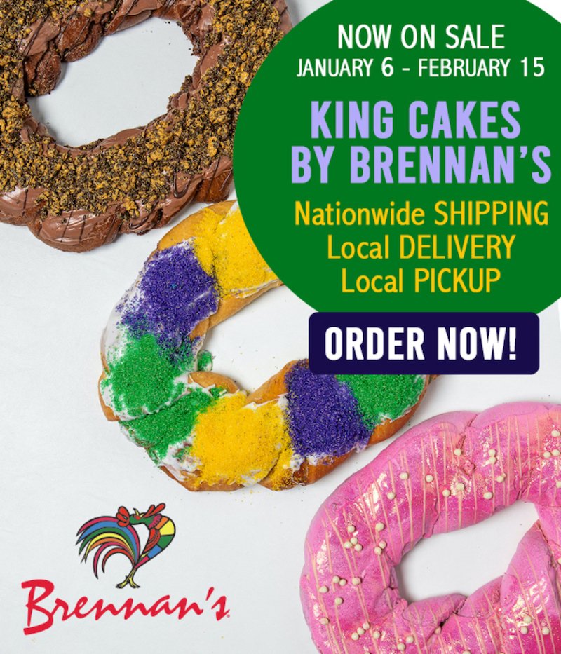 King Cakes by Brennan's Now on Sale