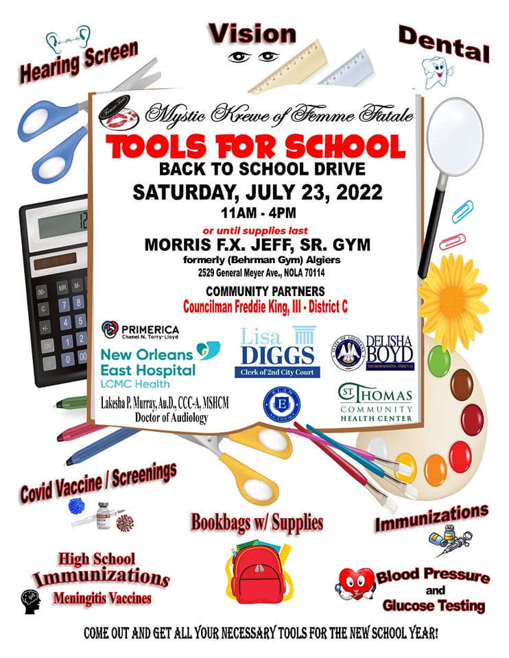 Mystic Krewe of Femme Fatale's Tools for School Health and Resource Fair Returns - Vimarsana News