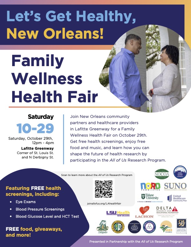 Community Leaders Team Up with NIH to Host Free Family Wellness Health Fair in Lafitte Greenway Park - Vimarsana News