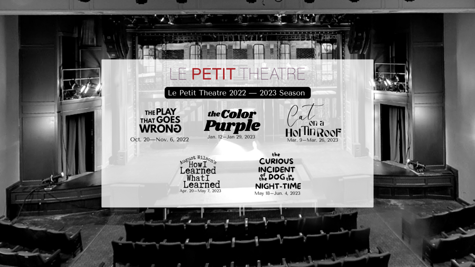 Le Petit Theatre Announces New Season