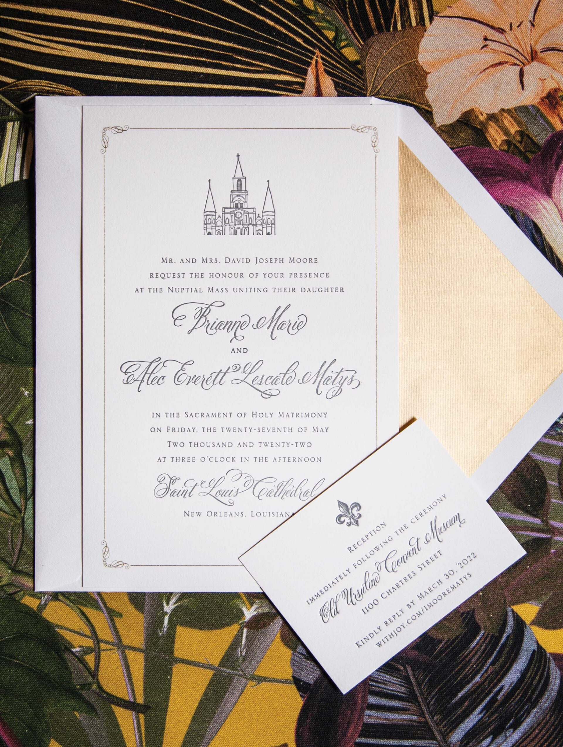Chic Stationary for a New Orleans Wedding