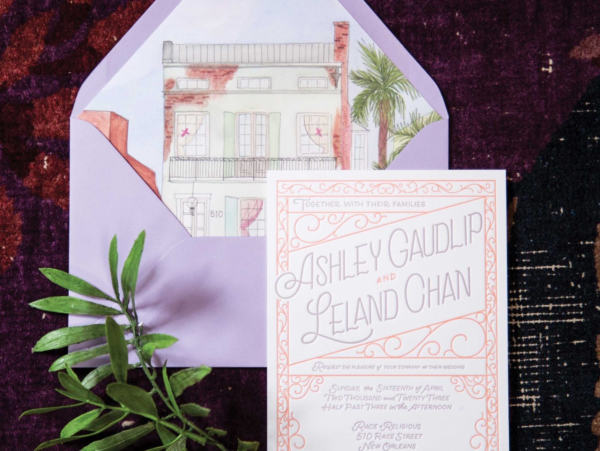 Chic Stationary for a New Orleans Wedding