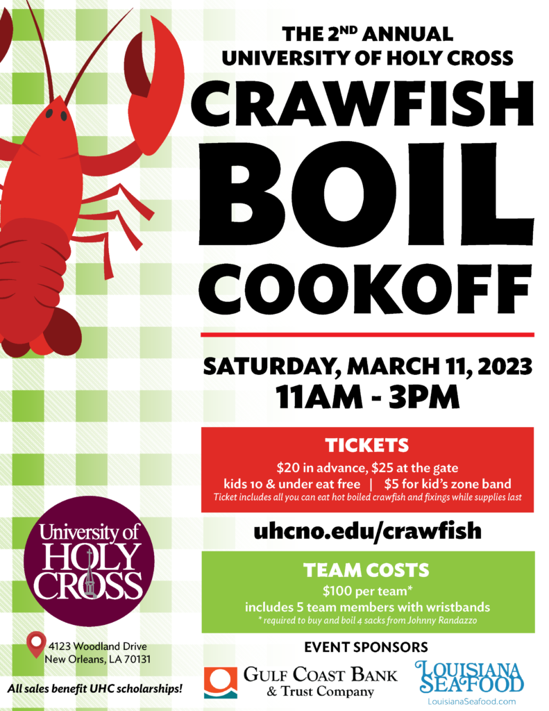 University of Holy Cross to Hold Second-Annual Crawfish Boil Cook-Off - Vimarsana News