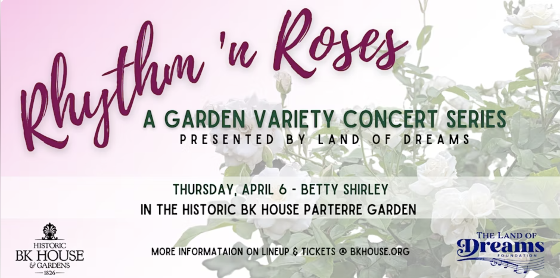 BK House & Gardens Announces Rhythm N' Roses Concert Series - Vimarsana News